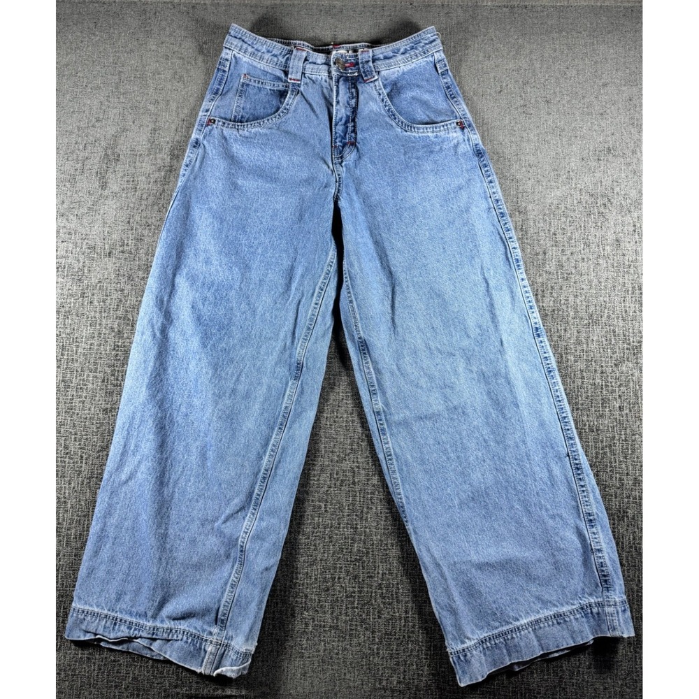 A-Lab Mega Wide Leg Skater Jeans Light Wash Blue Baggy Denim 28 Hip Hop Y2K